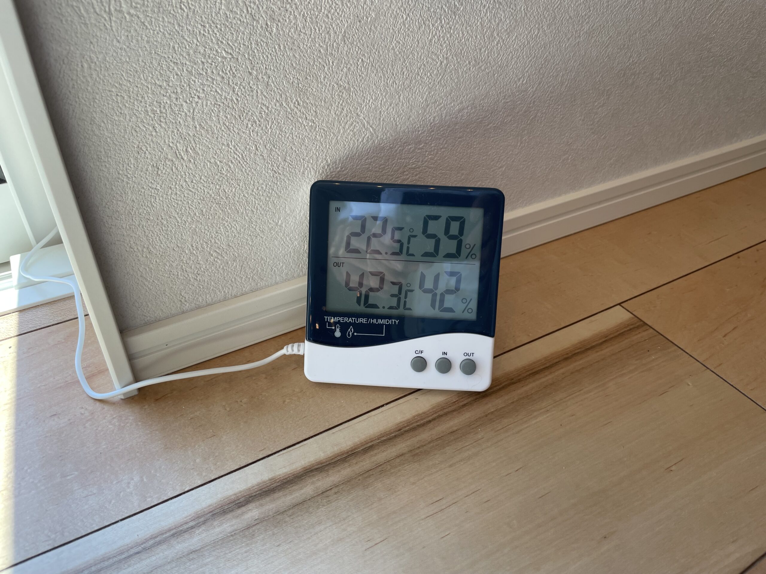 外気温と室内室温。